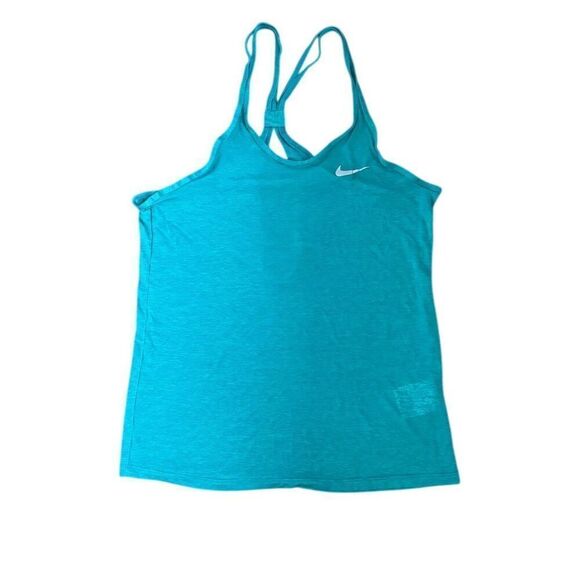 Nike Women's XS Blue Dri-Fit Running Tank Top Sleeveless V-Neck - Picture 1 of 9